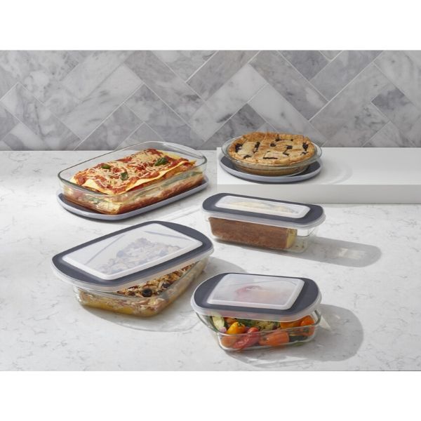 1.6 Qt Glass Loaf Pan With Lid